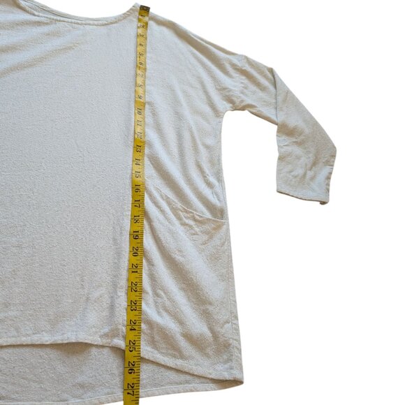 Pamut Apparel Uma Raw Silk Tunic Cream Pockets Nubby Texture Women's size Small - Picture 15 of 15